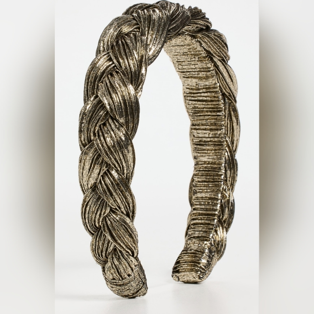Gorgeous Loeffler Randall Gold Braided Hair Accessory